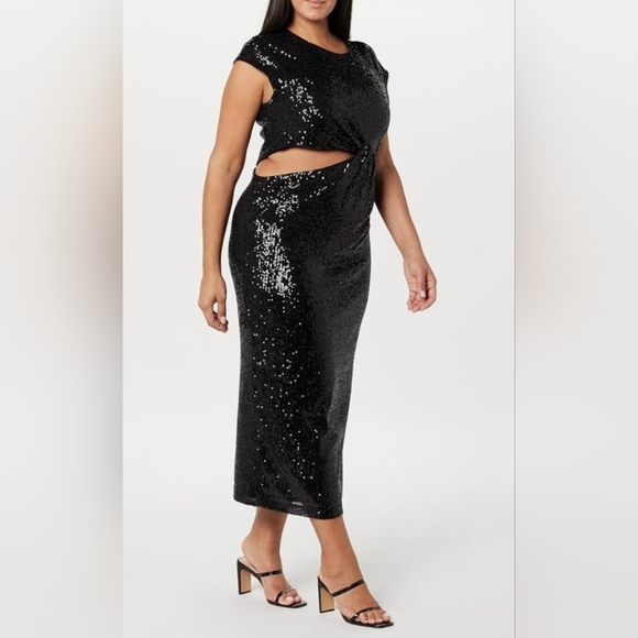 The Drop Women's Padma Cut-Out Sequin Midi Dress #703 - Picture 10 of 11